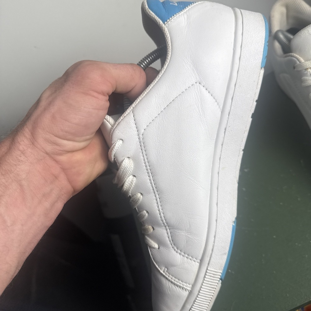 Lacoste Carnaby Evo Mens 12 White Leather Shoes Sneakers Lifestyle Casual - Picture 4 of 12